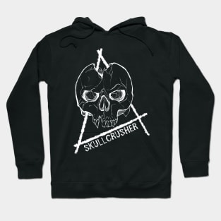 Skullcrush (white on black) Hoodie